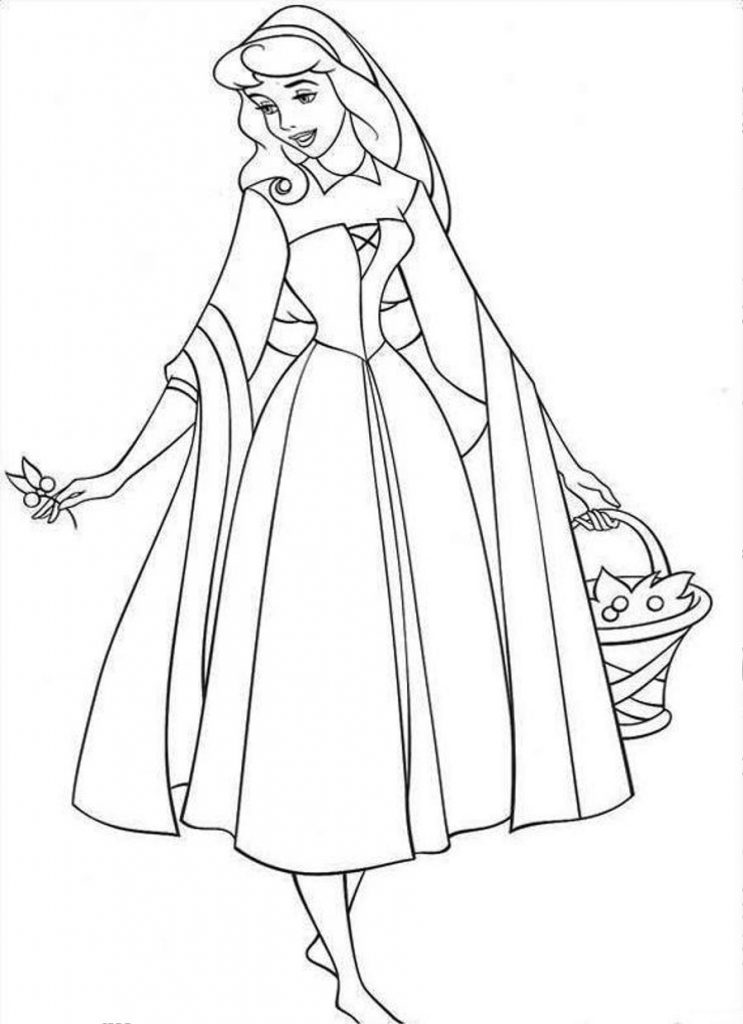 Plansa de colorat cu Sleeping Beauty 9 9